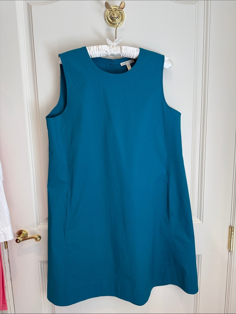 Eileen Fisher Teal Sleeveless Shift Dress